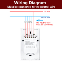 Alexa Smart Switch standardowa kontrola Tuya w usa współpracuje z domowym sterowaniem głosowym Google inteligentne przełączniki dotykowe w domu potrzebują neutralnego 6